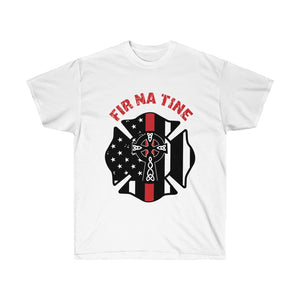 "Fir Na Tine" Celtic Cross Red Line Heritage Men's T-Shirt