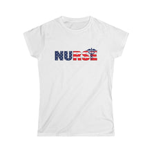 Load image into Gallery viewer, &quot;Nurse&quot; American Flag Women&#39;s Tee