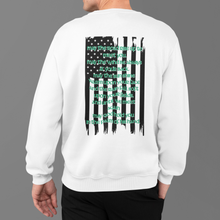 Load image into Gallery viewer, &quot;An Irish Blessing&quot; American Flag Heritage Crewneck Sweatshirt