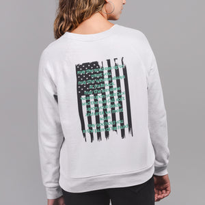 "An Irish Blessing" American Flag Heritage Crewneck Sweatshirt