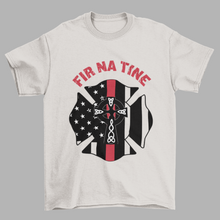 Load image into Gallery viewer, &quot;Fir Na Tine&quot; Celtic Cross Red Line Heritage Men&#39;s T-Shirt