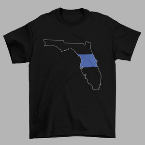 U.S. State Blue Line Mens T-Shirt