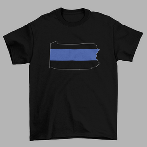 U.S. State Blue Line Mens T-Shirt